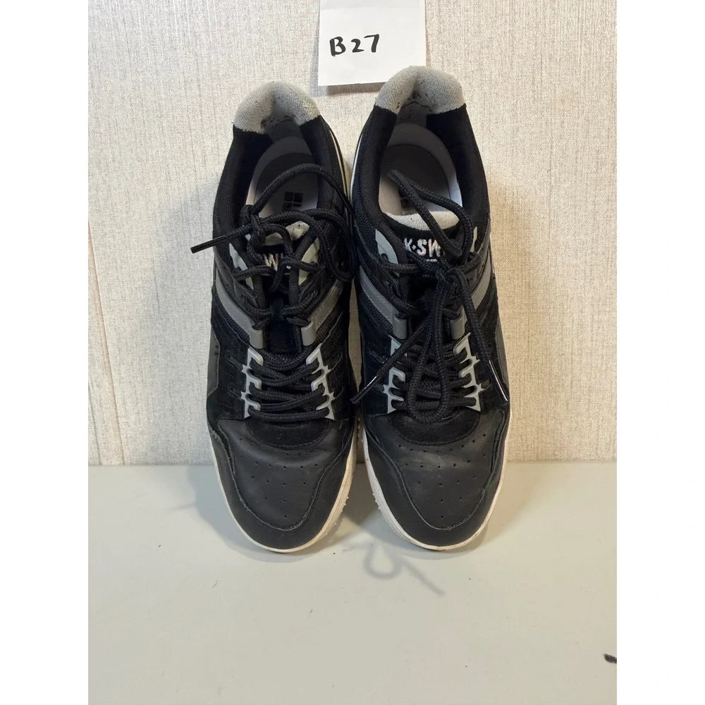 K-Swiss Match Rival Black Gray White Mens Size 9.5 Sneakers‎ 07154 005